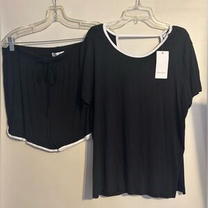 NWT Eberjey Black and White Pajama Set size XL